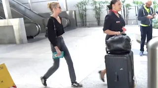 Stella Maxwell Cuts A VERY Slender Frame At LAX