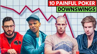 10 BIGGEST POKER DOWNSWINGS OF ALL TIME  | PAINFUL POKER LOSES