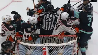 Anaheim Ducks Vs Seattle Kraken Scrum