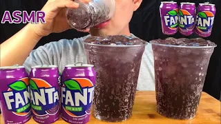 [ASMR]  FANTA GRAPES FLAVORED DRINKING SOUNDS ファンタ冷たい飲み物飲んICE EATING And drinking ASMR  환타 포도맛 음료수먹방