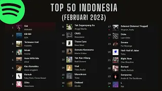 Kumpulan Lagu TOP 50 Indonesia Spotify (Februari 2023) tanpa iklan