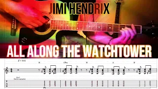 All Along The Watchtower - Jimi Hendrix | Full TAB | Guitar Cover | Sheet | Tutorial | Lesson