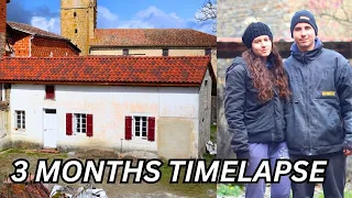 TIMELAPSE: Couple Restoring a 200 Years Old House (3 months // WINTER in 45  Minutes)