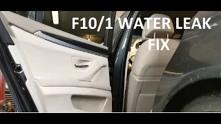 BMW F11/10 rear passenger carpets wet - how to fix bmw water leak fix Full process, 100% FIXED