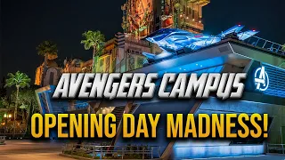 AVENGERS CAMPUS opening day | Spider Man, crowds, and waiting!