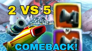 Battle Bay  😈 |  2 VS 5 | COMEBACK! Carronade's OP!