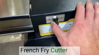 Flyseago French Fry Cutter Electric Potato Cutter Stainless Steel Professional With 4 Blades For Com