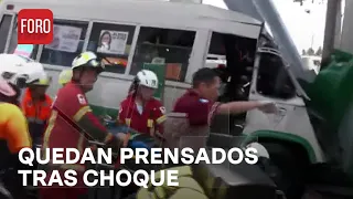 Choque de microbús en avenida Tláhuac, hay varios lesionados - Las Noticias