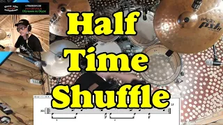 Half Time Shuffle Groove ● Drum Lesson