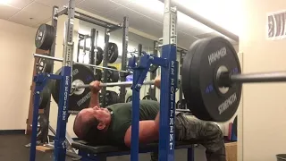 Randall Morris does 43 reps with 225lbs in one set.