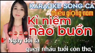 ✔️KỈ NIỆM NÀO BUỒN karaoke song ca thiếu giọng nam _ Hát cùng Tam Ni