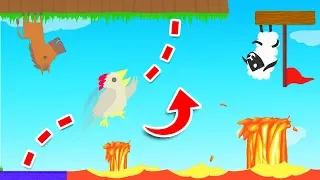 LAVA + ZERO GRAVITY = IMPOSSIBLE LEVEL (Ultimate Chicken Horse)