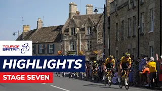 Tour of Britain 2023 | Stage seven highlights | Tewkesbury to Gloucester