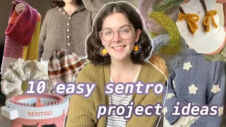 10 easy/beginner project ideas for the sentro knitting machine!