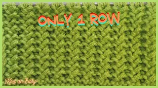 Reversible Only 1 Row repeat knitting pattern for scarf, cap, jacket, sweater etc