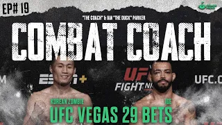 COMBAT COACH  EP 19: UFC Vegas 29 Bets - Jung vs Ige Breakdown