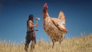 NATIVE AMERICAN Hunting Legendary CHICKEN in Red Dead Redemption 2 PC ✪ Vol 18