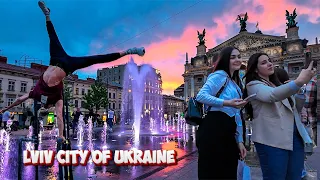Incredible Sunset: A Walk in Lviv [4k Virtual Walk]