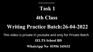 Writing Task 1 4th Class Practice Batch 26-04-2022
