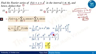 7 Fourier Series | Period 𝟐𝝅 in (- 𝝅, 𝝅): Part 5