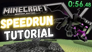 How To Speedrun The Minecraft Bedrock Ender Dragon (one cycle tutorial)
