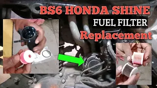 Honda cb shine bs6 ✨Fuel Filter 🏍 Replacement 🎥video on YouTube ? 2023