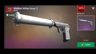 World War Heroes- Walther white haze pistol offer - buying and upgrading, moon rabbit lottery