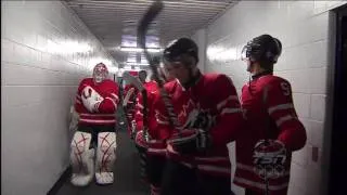 2010 IIHF World Junior - Team Canada coming on to the ICE - Crowd going NUTS - Jan 5th 2010 (HD)