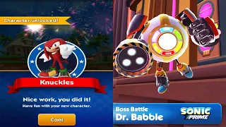 Sonic Prime Dash - Knuckles New Character Unlocked | Dr. Bubble New Boss Add & New Yoke City Zone