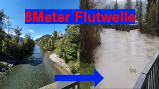 Hochwasser Österreich / Flutwelle nach Dauerregen in den Alpen // flash flood in the alps