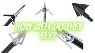 Testing Broadhead Flight (G5, SEVR, OZCUT, GRIM REAPER)