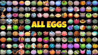 All Monsters Eggs - Common And Wubbox In Alphabetical Order ~ My Singing Monster