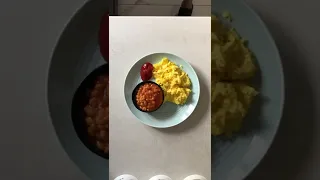 Scrambled Eggs and Beans - High protein breakfast brunch