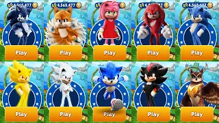 Sonic Dash - All Movie Characters Unlocked - Movie Sonic Knuckles Tails vs All Bosses Zazz Eggman