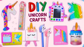 12 DIY UNICORN CRAFTS - Unicorn School Supplies - Cute Decoration and more... #unicorn