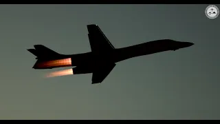 LOUD B1 Lancer Bomber Sunset Take Off From RAF Fairford June 2023