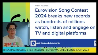 #eurovision Weekly Updates !! Record: 163 Millions People Watched Eurovision + More News #reaction