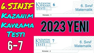 6.SINIF MATEMATİK KAZANIM KAVRAMA TESTİ 6-7 YENİ 2023 | KÜMELER