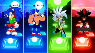 Sonic Amy Girl 🆚 Muscular Sonic 🆚 Silver Sonic 🆚 Shadow Sonic | Tiles Hop | Sonic Team