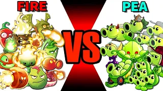 Team FIRE vs PEA? - Which Team Plant Will Win? - PvZ 2 Plant vs Plant