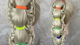 КРАСИВАЯ ПРИЧЕСКА 😍 НА ДЛИННЫЕ ВОЛОСЫ | BEAUTIFUL HAIRSTYLE FOR LONG HAIR