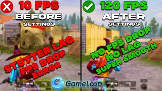 How To Remove 100% Lag in PUBG Mobile/BGMI Best Settings | Lag Fix | Error | FPS DROP | GameLoop |