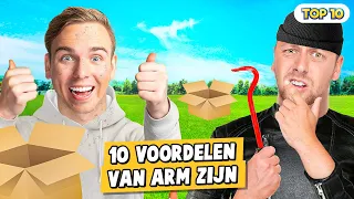 10 VOORDELEN VAN ARM ZIJN!