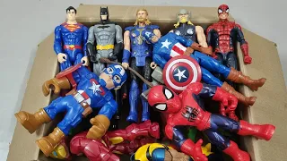 IRONMAN VS SPIDERMAN VS HULK VS CAPTAIN AMERICA VS THANOS VS SUPERMAN SUPERHERO AVENGERS UNBOXING