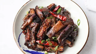 Quick 30-min. Chinese Spicy Garlic Eggplant