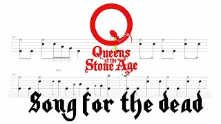 Queens of the Stone Age -Song for the Dead (🔴 Drum Notation ) @chamisdrums Bass @ChamisBass