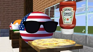 Countryballs School - Making Pizza (Minecraft Animation)