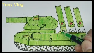 Xe tăng (tank) PATTE MOPTNPA - Phương pháp vẽ và tô màu xe tăng