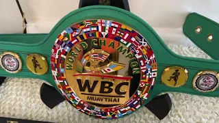 The new WBC MuayThai  world champion Belt