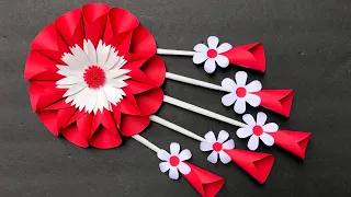 paper flower wall hanging easy wall decoration ideas paper craft